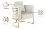 Casa Velvet Contemporary Chair – Modern Design with Soft Upholstery and Stylish Honeycomb Frame