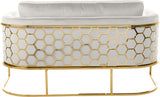 Casa Velvet Contemporary Loveseat - Luxurious Soft Upholstery with Chic Chrome Frame for Modern Spaces