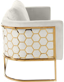 Casa Velvet Contemporary Loveseat - Luxurious Soft Upholstery with Chic Chrome Frame for Modern Spaces