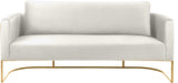 Casa Velvet Contemporary Sofa - Modern Design with Soft Touch, Chrome Frame, and Eye-Catching Style