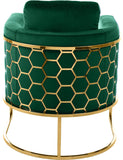 Casa Velvet Contemporary Chair – Modern Design with Soft Upholstery and Stylish Honeycomb Frame