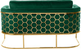 Casa Velvet Contemporary Loveseat - Luxurious Soft Upholstery with Chic Chrome Frame for Modern Spaces