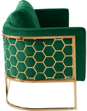 Casa Velvet Contemporary Loveseat - Luxurious Soft Upholstery with Chic Chrome Frame for Modern Spaces