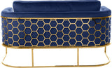 Casa Velvet Contemporary Loveseat - Luxurious Soft Upholstery with Chic Chrome Frame for Modern Spaces