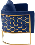 Casa Velvet Contemporary Loveseat - Luxurious Soft Upholstery with Chic Chrome Frame for Modern Spaces