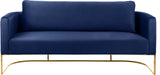 Casa Velvet Contemporary Sofa - Modern Design with Soft Touch, Chrome Frame, and Eye-Catching Style