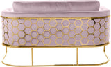 Casa Velvet Contemporary Loveseat - Luxurious Soft Upholstery with Chic Chrome Frame for Modern Spaces