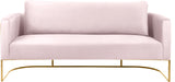 Casa Velvet Contemporary Sofa - Modern Design with Soft Touch, Chrome Frame, and Eye-Catching Style