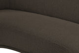 Hyde Brown Boucle Fabric Loveseat - Cozy Chic Design, Plush Comfort & Stylish Modern Appeal for Your Space