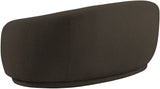 Hyde Brown Boucle Fabric Loveseat - Cozy Chic Design, Plush Comfort & Stylish Modern Appeal for Your Space