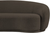 Hyde Brown Boucle Fabric Loveseat - Cozy Chic Design, Plush Comfort & Stylish Modern Appeal for Your Space