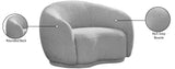 Hyde Contemporary Chair - Plush Rounded Back in Soft Boucle Upholstery for Stylish Living Spaces