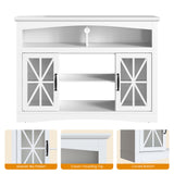 47''farmhouse Tv Stand Tv Console with 18'' Fireplace Insert