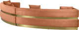Belsa Luxurious Contemporary Sectional Sofa with Brushed Gold Accents for Stylish Entertaining