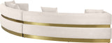 Belsa Luxurious Contemporary Sectional Sofa with Brushed Gold Accents for Stylish Entertaining