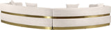 Belsa Luxurious Contemporary Sectional Sofa with Brushed Gold Accents for Stylish Entertaining
