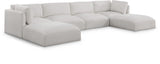 Ease Modular Sofa - Contemporary Plush Fabric Sectional for Customizable Living Room Comfort