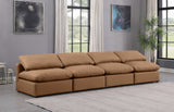 Indulge - Faux Leather 4 Seat Modular Armless Sofa