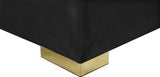 Presley Contemporary 3pc. Sectional with Deep Tufting & Gold Chrome Legs for Luxurious Comfort