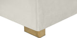Presley Contemporary 3pc. Sectional with Deep Tufting & Gold Chrome Legs for Luxurious Comfort