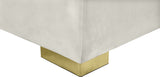 Presley Contemporary 3pc. Sectional with Deep Tufting & Gold Chrome Legs for Luxurious Comfort