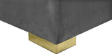 Presley Contemporary 3pc. Sectional with Deep Tufting & Gold Chrome Legs for Luxurious Comfort
