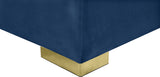 Presley Contemporary 3pc. Sectional with Deep Tufting & Gold Chrome Legs for Luxurious Comfort
