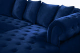 Presley Contemporary 3pc. Sectional with Deep Tufting & Gold Chrome Legs for Luxurious Comfort