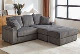 ZYLO 84" Loveseat with 2 Ottomans
