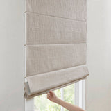 Total Blackout Cordless Roman Shade, Linen