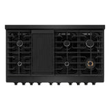ZLINE 48 in.Gas Range, Convection Gas Oven, Black Stainless Steel, SGRB-48