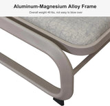 PURPLE LEAF Patio Chaise Lounge with Cushion Aluminum Tanning Chair Lounge Adjustable Reclining Set