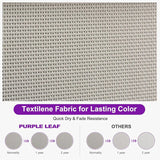 PURPLE LEAF Patio Chaise Lounge Plastic Pool Outdoor Lounge Chair with Aluminum Frame Stackable Patio Tanning Chairs for Poolside Sunbathing Beach Deck Yard