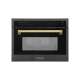 ZLINE 24" Convection Microwave, Black Stainless, Gold MWOZ-24-BS-G