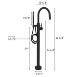 ZLINE Emerald Bay Bath Tub Filler in Matte Black EMBY-BTF-MB
