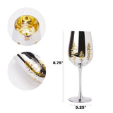 Crystal Christmas Tree Stemmed Wine & Water Glasses - Set of 2