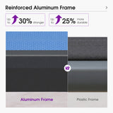 PURPLE LEAF Patio Chaise Lounge Plastic Pool Outdoor Lounge Chair with Aluminum Frame Stackable Patio Tanning Chairs for Poolside Sunbathing Beach Deck Yard