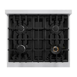 ZLINE 30" Dual Fuel Range, Gas Cooktop, Electric Convection Oven Stainless Steel, CDR30