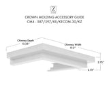 ZLINE Crown Molding #4 for Wall Range Hood, CM4-587/597/KE/KECOM-30/KZ