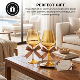 Acrylic Colored Wine Glasses | 2 Set | Shatterproof Tritan Drinkware