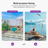 PURPLE LEAF Double Cloud Hanging Chair - Outdoor Patio Rattan Swing Chair with Cushion and Backrest.