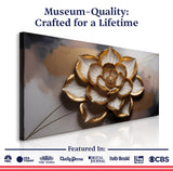 Golden Lotus Minimalist Abstract Wall Art