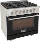 Kucht 36" Freestanding Professional Gas Range Liquid Propane KFX3600X/LP-BK
