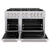 ZLINE 48" Dual Fuel Range, Gas Cooktop, Electric Convection Oven Stainless Steel, CDR-BR-48