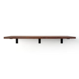Deep Shelf with Black Steel L Brackets