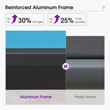 PURPLE LEAF Patio Chaise Lounge Plastic Pool Outdoor Lounge Chair with Aluminum Frame Stackable Patio Tanning Chairs for Poolside Sunbathing Beach Deck Yard