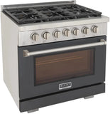 Kucht 36" Freestanding Professional Gas Range Liquid Propane KFX3600X/LP-GY