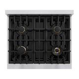 ZLINE 30" Classic Gas Range, Convection Gas Oven Stainless Steel, Matte Black CGRZ-30-MB