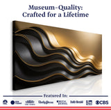Black and Gold Minimalist Abstract Wall Art IV