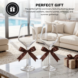 Unbreakable Stemmed Wine Glasses, Tritan Acrylic | Set of 2 (18oz)
